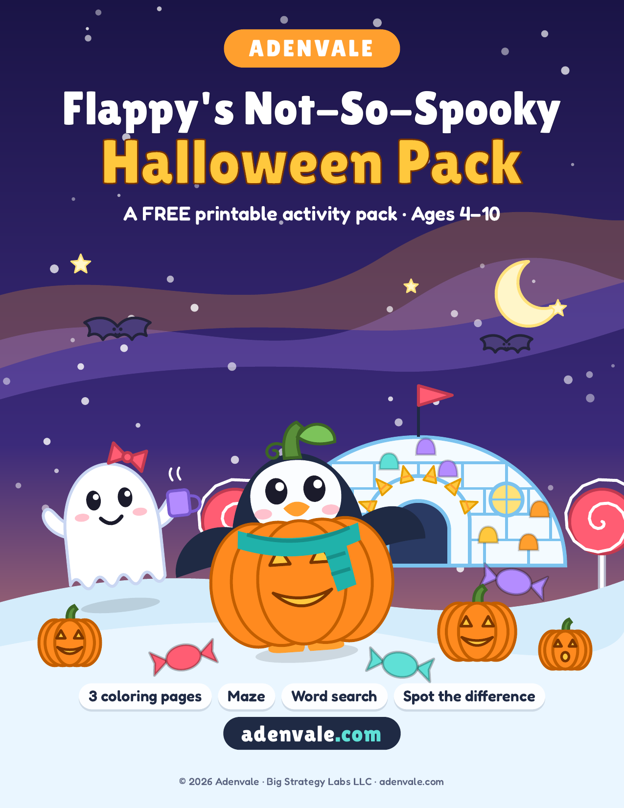 Free Halloween Printables for Kids: Flappy’s Not-So-Spooky Pack